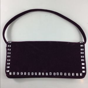 Victoria’s Secret vintage purple velvet rhinestone evening bag